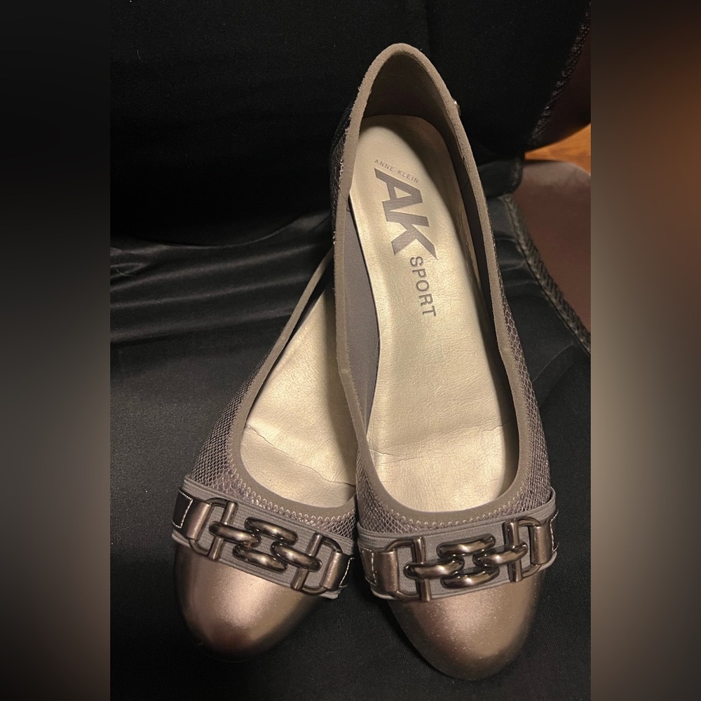 Anne Klein Sport Silver Ballet Flats